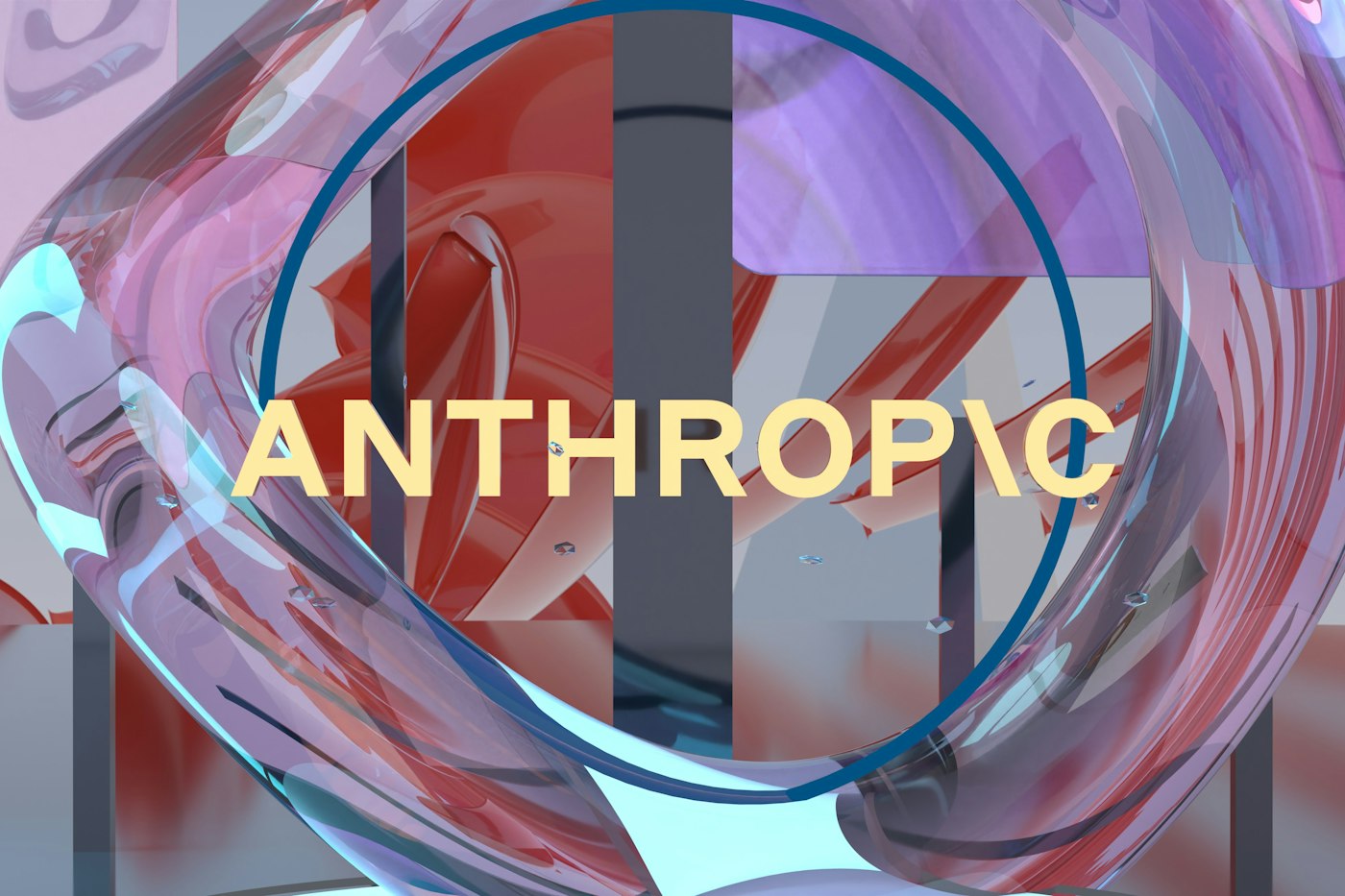 Le mot Anthropic dans un cercle bleu
